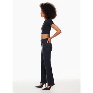 AGOLDE | Lana Straight Jeans Size 24 Disorder Distressed Black Wash 24 size